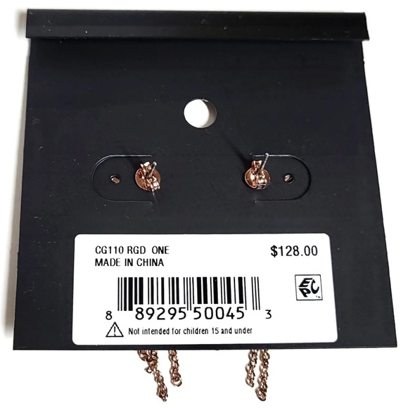 COACH Signature Star Fringe Hypoallergenic Post Earrings With CZ In Rose Gold - Picture 10 of 16